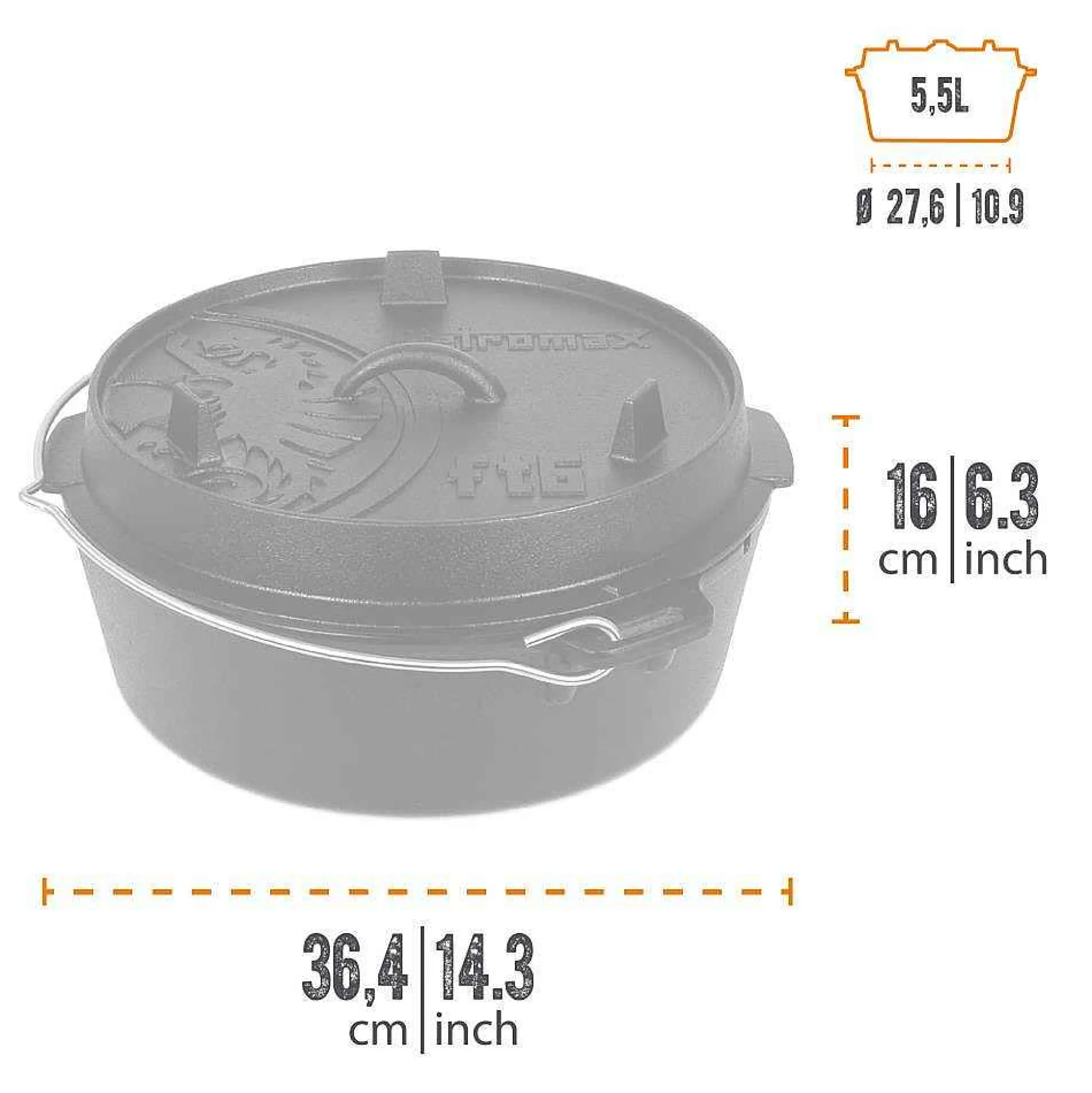 Petromax Fire Pot (Dutch Oven) New