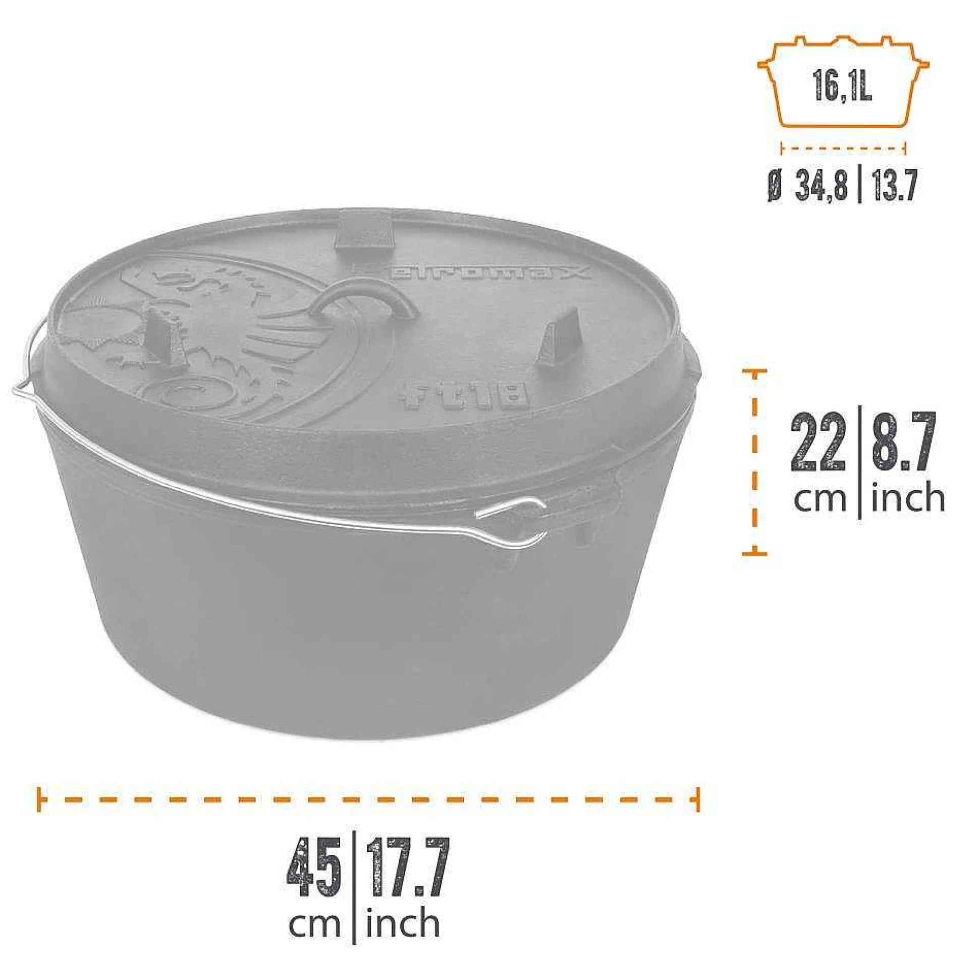 Petromax Fire Pot (Dutch Oven) New