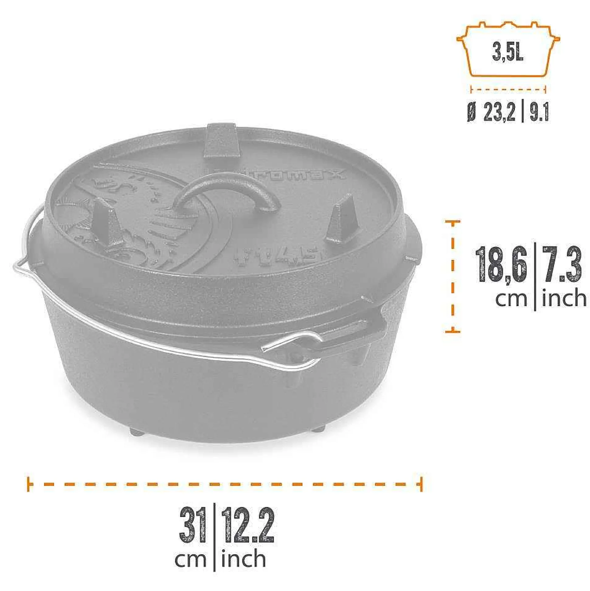 Petromax Fire Pot (Dutch Oven) New