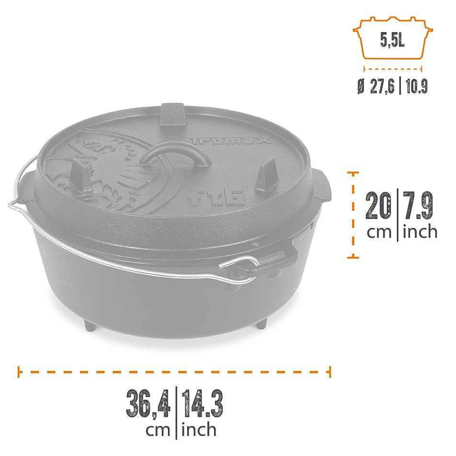 Petromax Fire Pot (Dutch Oven) New