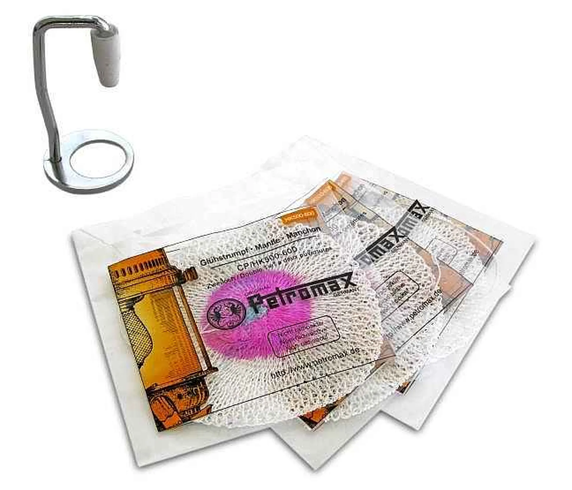 Petromax Support Bracket Hk350/Hk500 & 3 Mantles In Set Store